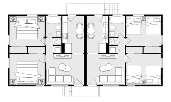 Central Duo Suites B & C- Groups/Parking/King Beds